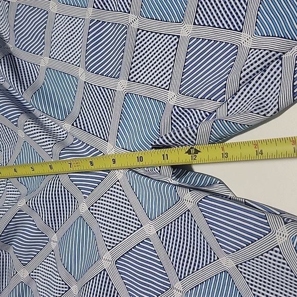 J. McLaughlin Blue Geometric Straight Leg Leggings L - Picture 7 of 13